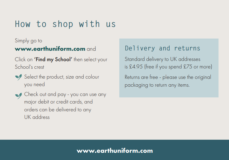 Earth Uniform shop with us
